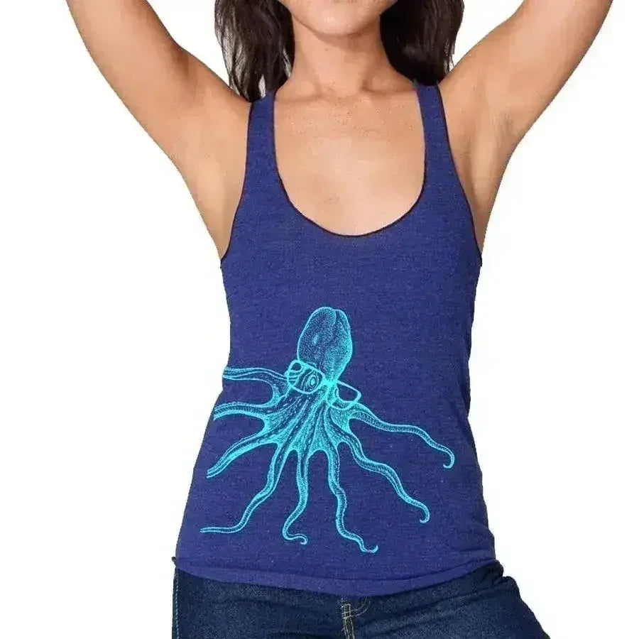 Octopus spectacles racerback tank top - SJB-DIAMOND ELITES