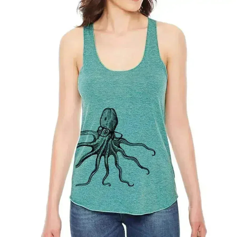 Octopus spectacles racerback tank top - SJB-DIAMOND ELITES
