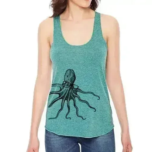 Octopus spectacles racerback tank top - SJB-DIAMOND ELITES