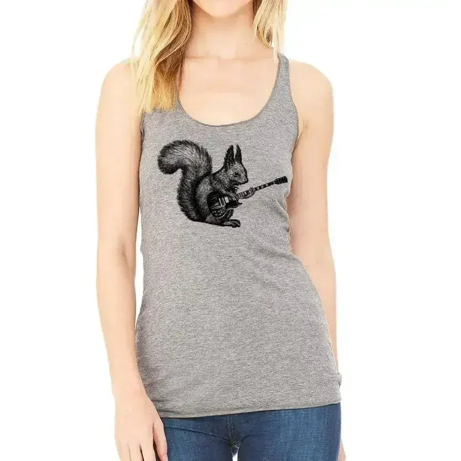 Squirrel Playing Guitar Racerback - SJB-DIAMOND ELITES