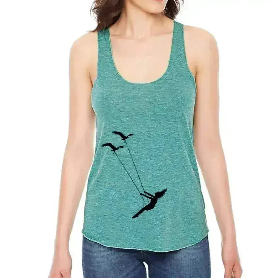 Flying bird swing racerback tank top - SJB-DIAMOND ELITES