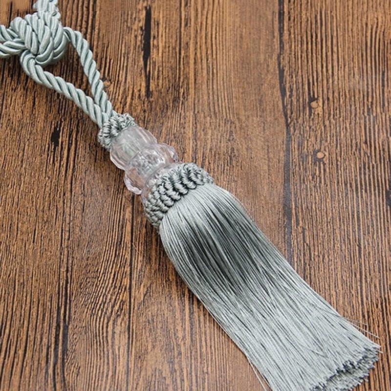 Tassel Curtain Tieback Crystal Bead Hanging Ball Tie Room Accessories Holder Buckle Rope Bandage Holdback Window Shade Curtain Tie Back Tassel Tie Backs for Curtain Beautiful Curtain Holdback Rope Stevvex