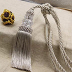 Tassel Curtain Tieback Crystal Bead Hanging Ball Tie Room Accessories Holder Buckle Rope Bandage Holdback Window Shade Curtain Tie Back Tassel Tie Backs for Curtain Beautiful Curtain Holdback Rope Stevvex