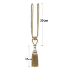Tassel Curtain Tieback Crystal Bead Hanging Ball Tie Room Accessories Holder Buckle Rope Bandage Holdback Window Shade Curtain Tie Back Tassel Tie Backs for Curtain Beautiful Curtain Holdback Rope Stevvex