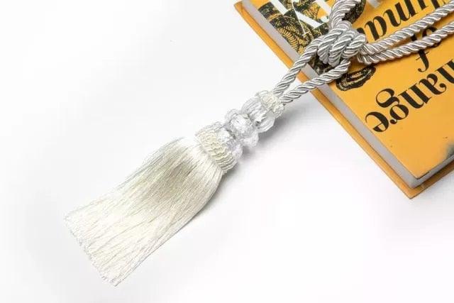 Tassel Curtain Tieback Crystal Bead Hanging Ball Tie Room Accessories Holder Buckle Rope Bandage Holdback Window Shade Curtain Tie Back Tassel Tie Backs for Curtain Beautiful Curtain Holdback Rope Stevvex