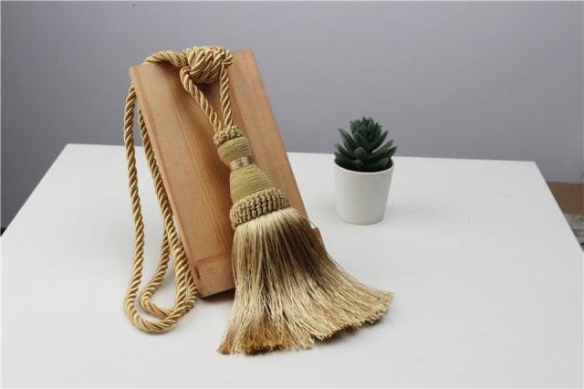 Tassel Curtain Tiebacks Home Decoration Handmade Curtain Holders Clips Hanging Balls Curtain Accessories Curtain Tie backs Curtain Handmade Tiebacks Decorative Curtain Holdbacks With Tassel Stevvex