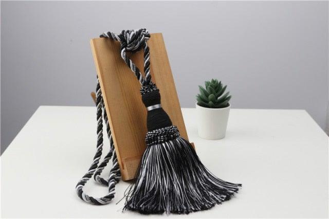 Tassel Curtain Tiebacks Home Decoration Handmade Curtain Holders Clips Hanging Balls Curtain Accessories Curtain Tie backs Curtain Handmade Tiebacks Decorative Curtain Holdbacks With Tassel Stevvex