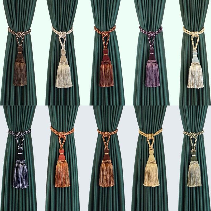 Tassel Curtain Tiebacks Home Decoration Handmade Curtain Holders Clips Hanging Balls Curtain Accessories Curtain Tie backs Curtain Handmade Tiebacks Decorative Curtain Holdbacks With Tassel Stevvex