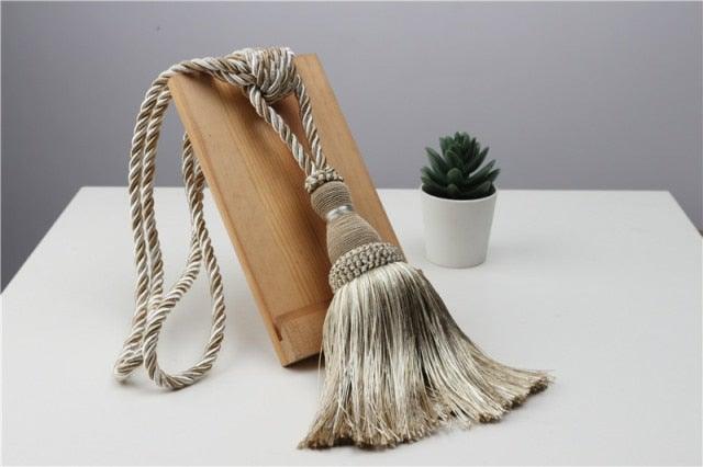 Tassel Curtain Tiebacks Home Decoration Handmade Curtain Holders Clips Hanging Balls Curtain Accessories Curtain Tie backs Curtain Handmade Tiebacks Decorative Curtain Holdbacks With Tassel Stevvex