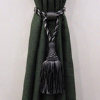 Tassels Curtain Tieback Gold Hanging Ball Braid Rope Holdback Window Drape Room Accessories Curtains Holder Buckle Strap European Style High-Grade Curtains Tieback Rope Tassel Holdbacks Stevvex