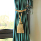 Tassels Curtain Tieback Gold Hanging Ball Braid Rope Holdback Window Drape Room Accessories Curtains Holder Buckle Strap European Style High-Grade Curtains Tieback Rope Tassel Holdbacks Stevvex