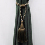 Tassels Curtain Tieback Gold Hanging Ball Braid Rope Holdback Window Drape Room Accessories Curtains Holder Buckle Strap European Style High-Grade Curtains Tieback Rope Tassel Holdbacks Stevvex