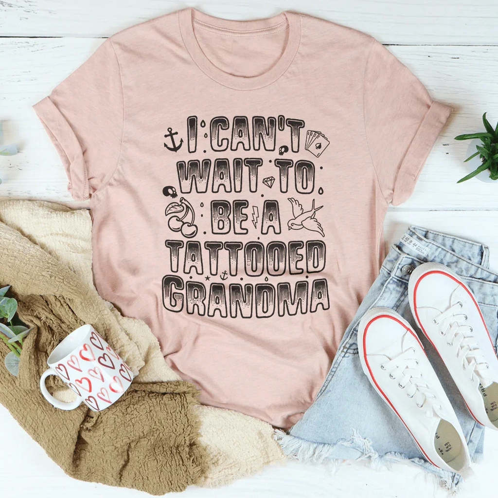 Tattooed Grandma Tee Peachy Sunday