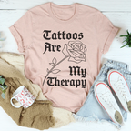 Tattoos Are My Therapy Tee Peachy Sunday