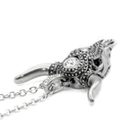 Taurus Bull Skull Necklace Sterling Silver Pendant Chain