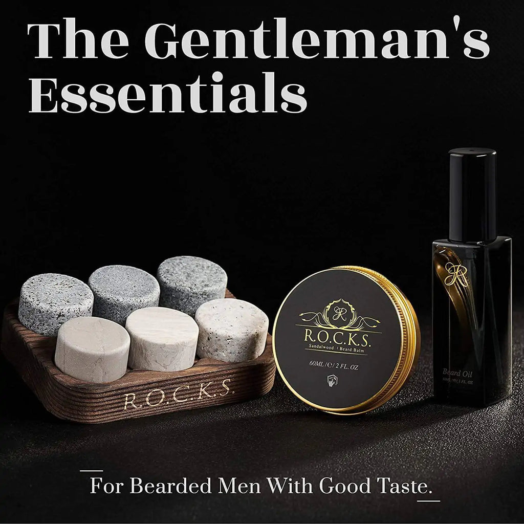 The Gentleman's Essentials - Whiskey Stones & Grooming Kit Gift Set Pi-Mart