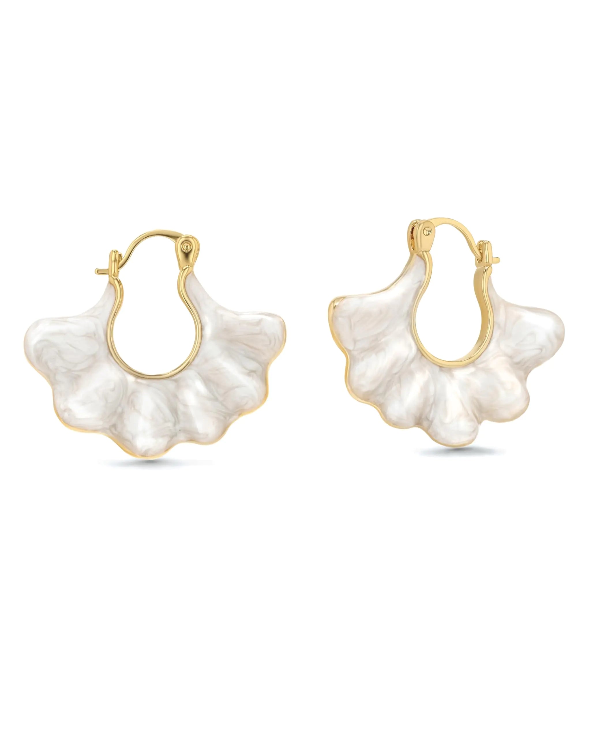 Statement Earrings for Women Gold Dangle Earrings Gold Statement Earrings Pearl Earrings Gold Earrings Earrings Dangle Gold Hoop Earrings for Women Fan Shape Earrings from SNGIA Earrings Lootquake LLC