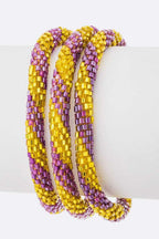 Team Color Nepal Beaded Roll On Bracelet Set 3 Pack