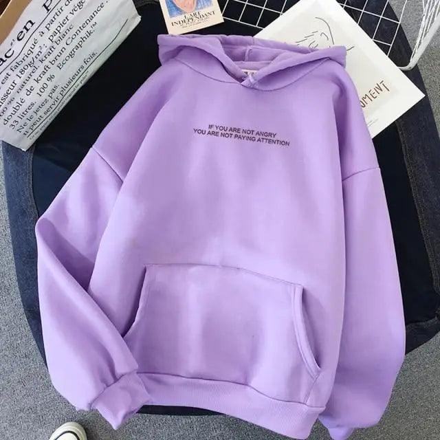 Teens Girls Funny Letter Oversized Hoodies Women Sweatshirts Hooded Sweats Long Sleeve Autumn Warm Women's Clothing Letter Slogan Printed Oversized Hoodies Autumn Black Tops Streetwear Stevvex