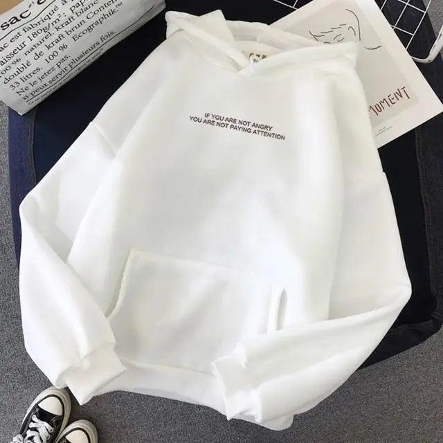 Teens Girls Funny Letter Oversized Hoodies Women Sweatshirts Hooded Sweats Long Sleeve Autumn Warm Women's Clothing Letter Slogan Printed Oversized Hoodies Autumn Black Tops Streetwear Stevvex