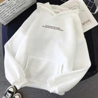 Teens Girls Funny Letter Oversized Hoodies Women Sweatshirts Hooded Sweats Long Sleeve Autumn Warm Women's Clothing Letter Slogan Printed Oversized Hoodies Autumn Black Tops Streetwear Stevvex