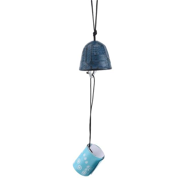 Temple Bell Pendant Lucky Wind Chimes Japanese Lucky Feng Shui Small Wind Chime Sound Clapper Home Garden Outdoor Decor Gift Cast Iron Outdoor For Good Luck Home Garden Patio Hanging Decoration Gift Stevvex