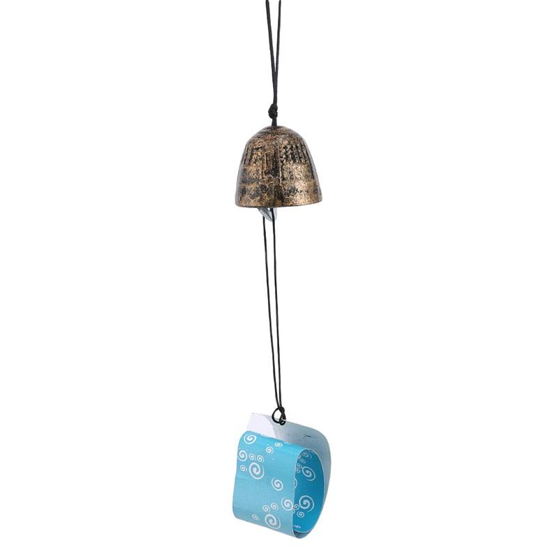 Temple Bell Pendant Lucky Wind Chimes Japanese Lucky Feng Shui Small Wind Chime Sound Clapper Home Garden Outdoor Decor Gift Cast Iron Outdoor For Good Luck Home Garden Patio Hanging Decoration Gift Stevvex