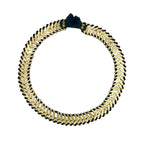 Temple Collar Bib Necklace Boho Tribal Statement With Cotton Tassels Zinc Alloy BandsCo Straps