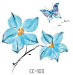 Temporary 3D Rose Flower Tattoos Sticker Body Art Tattoo Sticker Waterproof Luxury Tattoo Rose Lotus Flower Fashion Sticker For Womens Stevvex