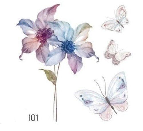 Temporary 3D Rose Flower Tattoos Sticker Body Art Tattoo Sticker Waterproof Luxury Tattoo Rose Lotus Flower Fashion Sticker For Womens Stevvex