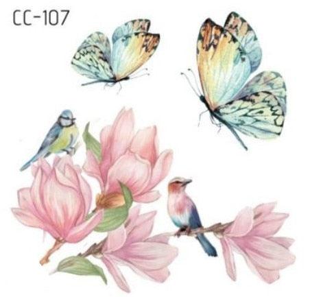 Temporary 3D Rose Flower Tattoos Sticker Body Art Tattoo Sticker Waterproof Luxury Tattoo Rose Lotus Flower Fashion Sticker For Womens Stevvex