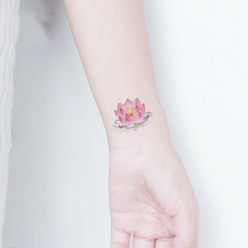 Temporary 3D Rose Flower Tattoos Sticker Body Art Tattoo Sticker Waterproof Luxury Tattoo Rose Lotus Flower Fashion Sticker For Womens Stevvex