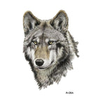 Temporary Animal Head Wolf Design Waterproof Body Sticker Fashion Tattoo For Womens Mens