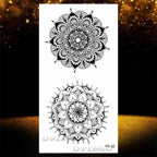 Temporary Lotus Flower Sticker Tattoo Fake Black Elegant Flower Design Women Body Art Fake Arm Tattoo Stickers For Womens