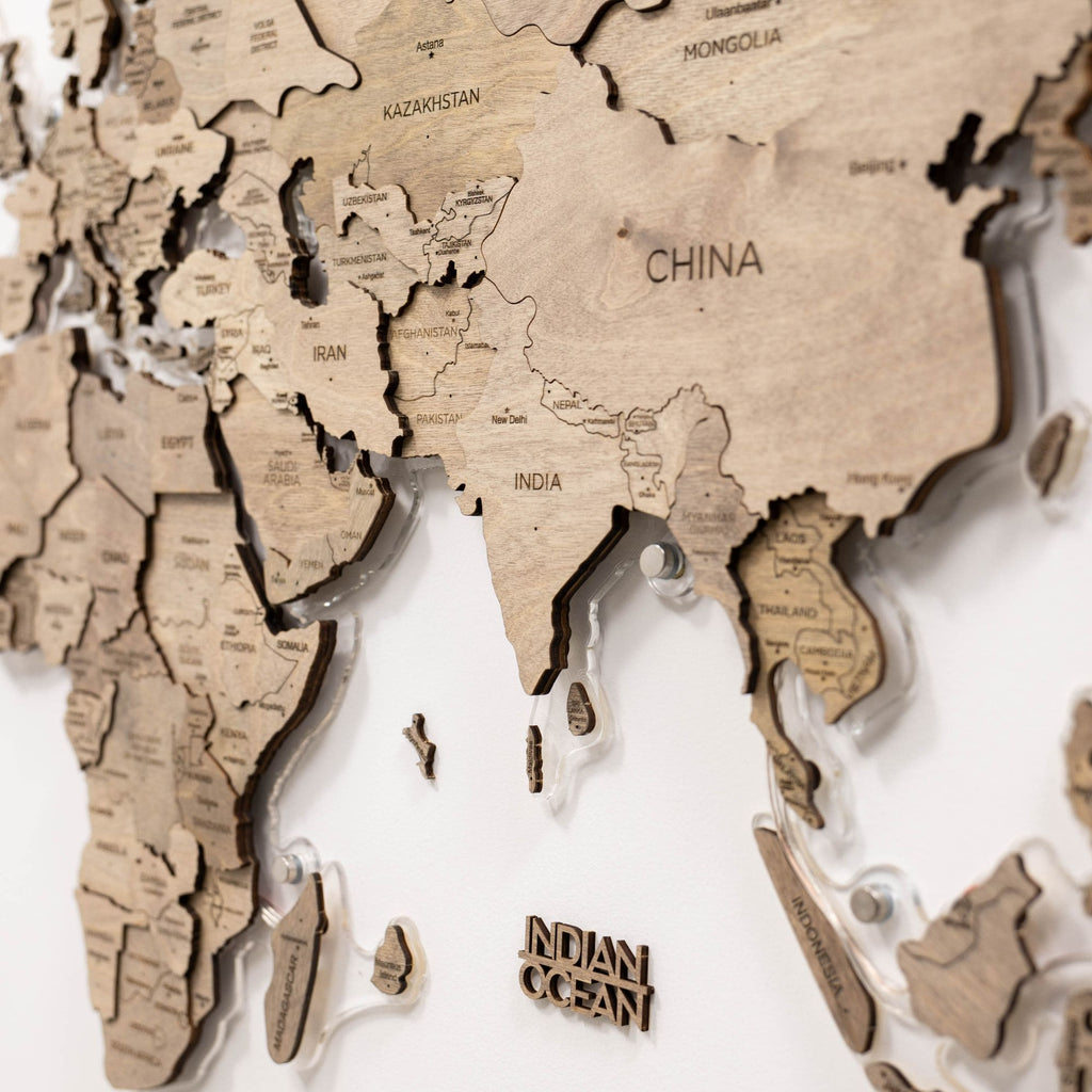 3D LED Wooden World Map 2.0 Terra - SJB-DIAMOND ELITES