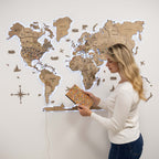 3D LED Wooden World Map 2.0 Terra - SJB-DIAMOND ELITES
