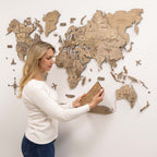3D LED Wooden World Map 2.0 Terra - SJB-DIAMOND ELITES