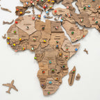 3D Wooden World Map Terra Enjoy The Wood