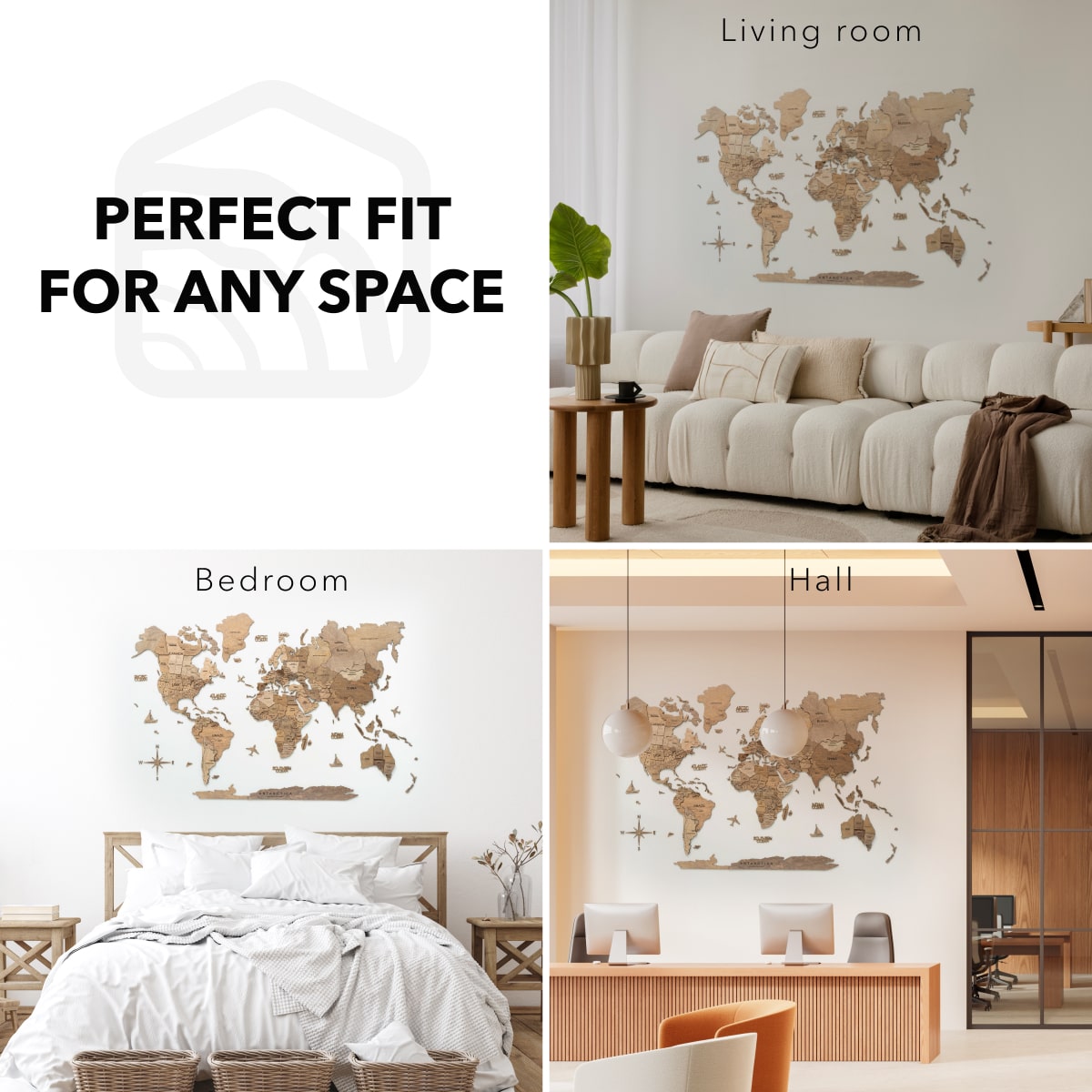 3D Wooden World Map Terra Enjoy The Wood