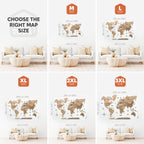 3D Wooden World Map Terra Enjoy The Wood