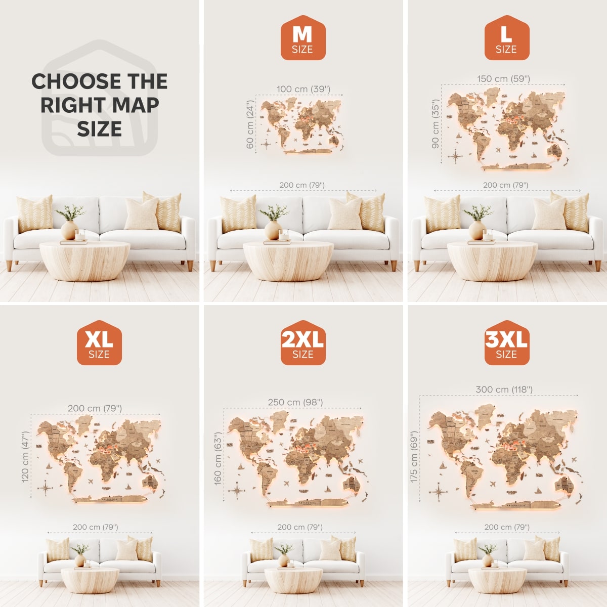 3D LED Wooden World Map 3.0 Terra - SJB-DIAMOND ELITES