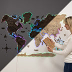 3D LED Wooden World Map 2.0 Terra - SJB-DIAMOND ELITES