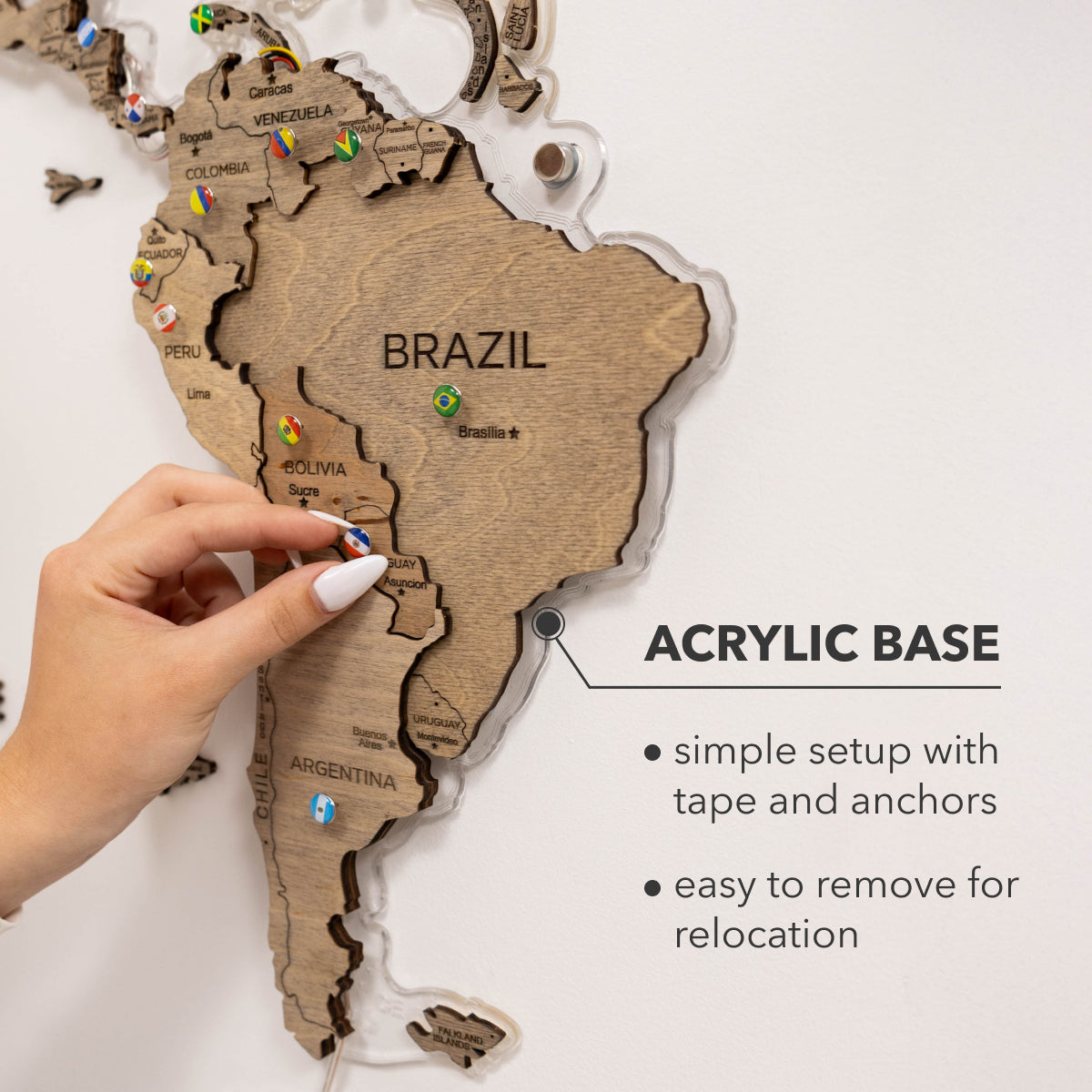 3D LED Wooden World Map 2.0 Terra - SJB-DIAMOND ELITES