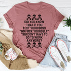 Text Your Boss Tee Peachy Sunday