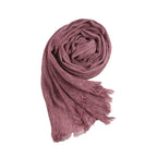 Textured Rayon Crinkle Hijab in Solid Hues Breathable Women's Wrap Hijab (MH145)