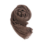 Textured Rayon Crinkle Hijab in Solid Hues Breathable Women's Wrap Hijab (MH145)