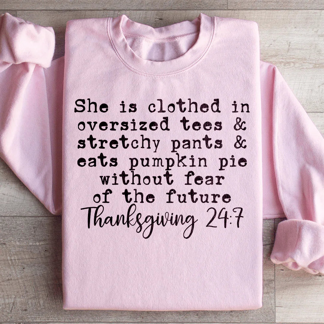Thanksgiving 247 Sweatshirt Peachy Sunday