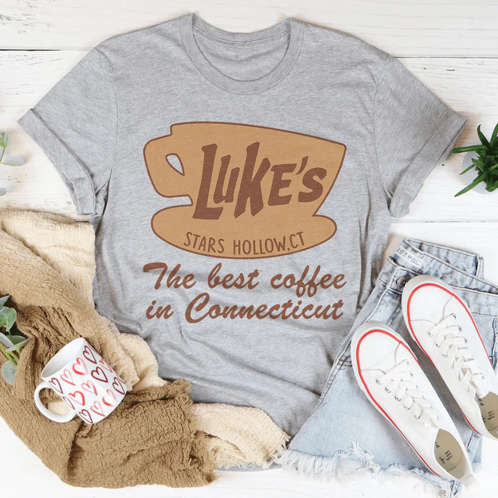 Luke's Coffee Tee Peachy Sunday