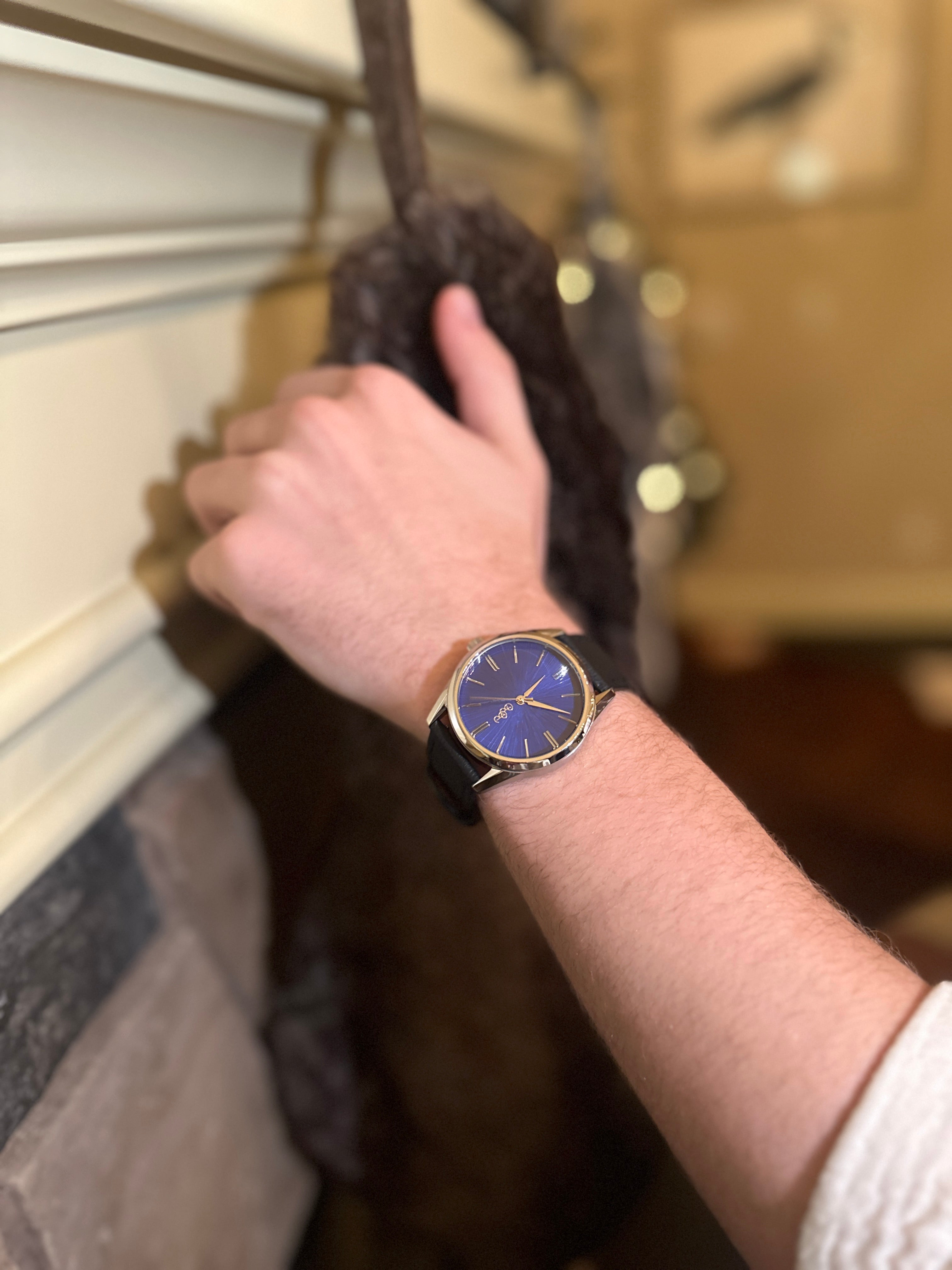 Blue Sunburst Watch The Beyond Boring Watch Company