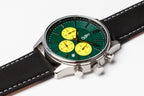 Green and Yellow Chronograph The Beyond Boring Watch Company